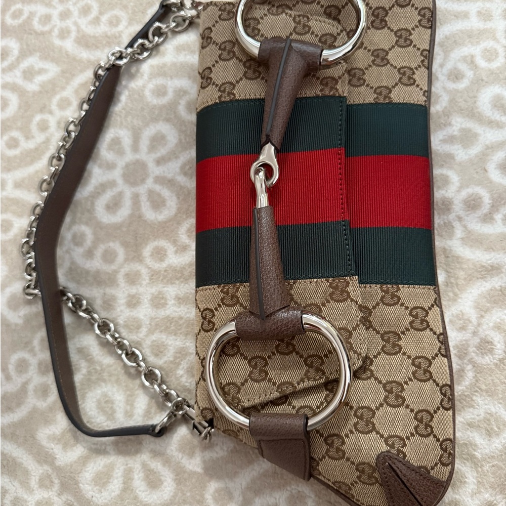 Gucci Brown and Red Shoulder Bag